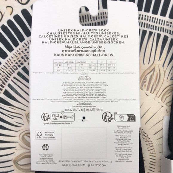 NEW - Hot Alo Yoga Retro Socks 2 Pairs - Picture 4 of 4